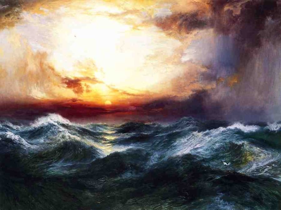 Thomas Moran Sunset after a Storm